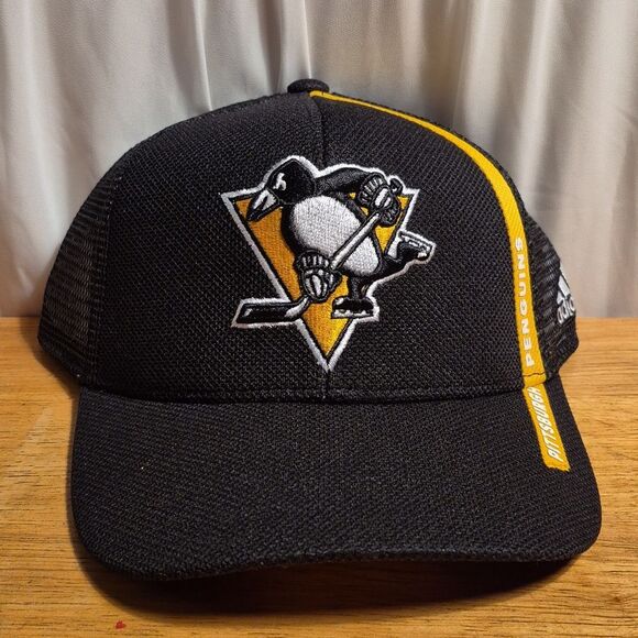Adidas Pittsburgh Penguins Trucker Snapback Hat - New - Picture 1 of 9
